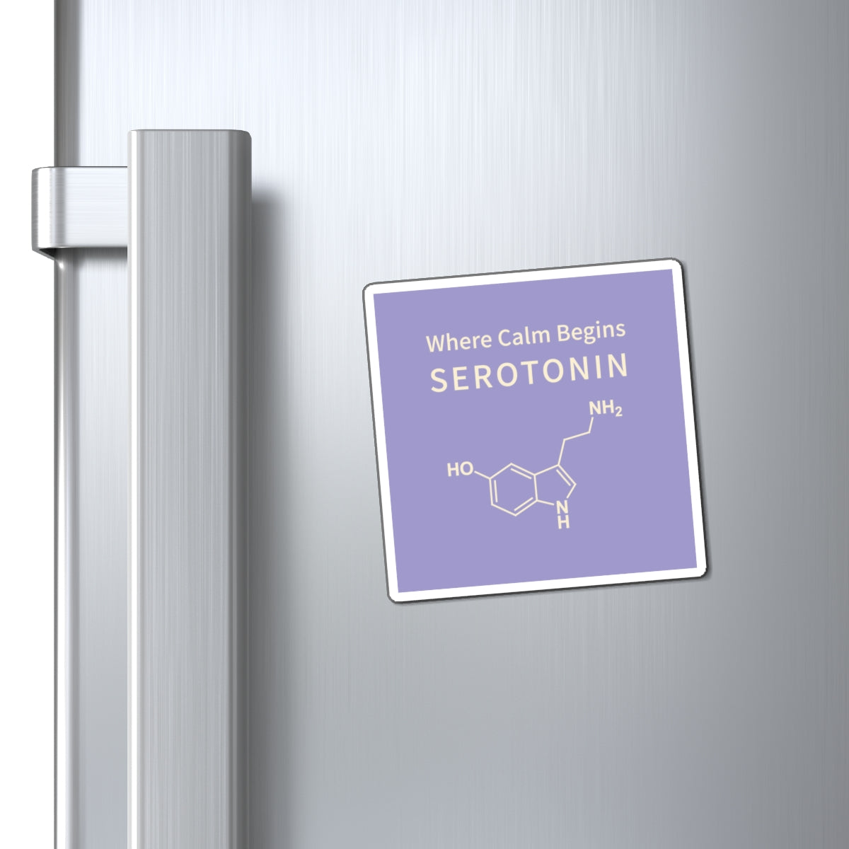 Serotonin Magnet – "Where Calm Begins" Chemistry Fridge Magnet