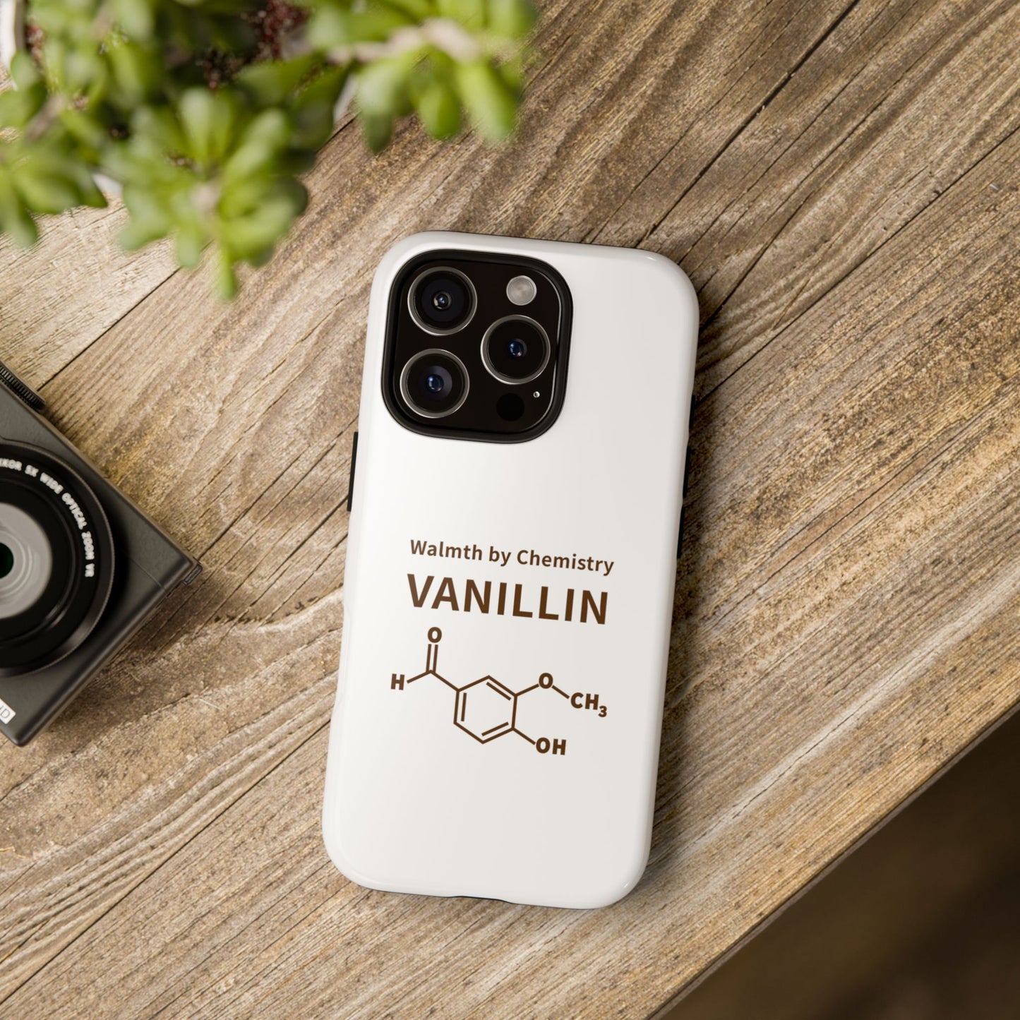 Vanillin Chemistry iPhone Case — 'Warmth by Chemistry' Molecule Design