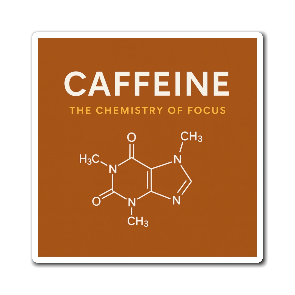 Caffeine Chemistry Magnet | Fun Kitchen Décor, Coffee Lover Gift, Science Enthusiast Design, Office Magnet, Unique Fridge Magnet