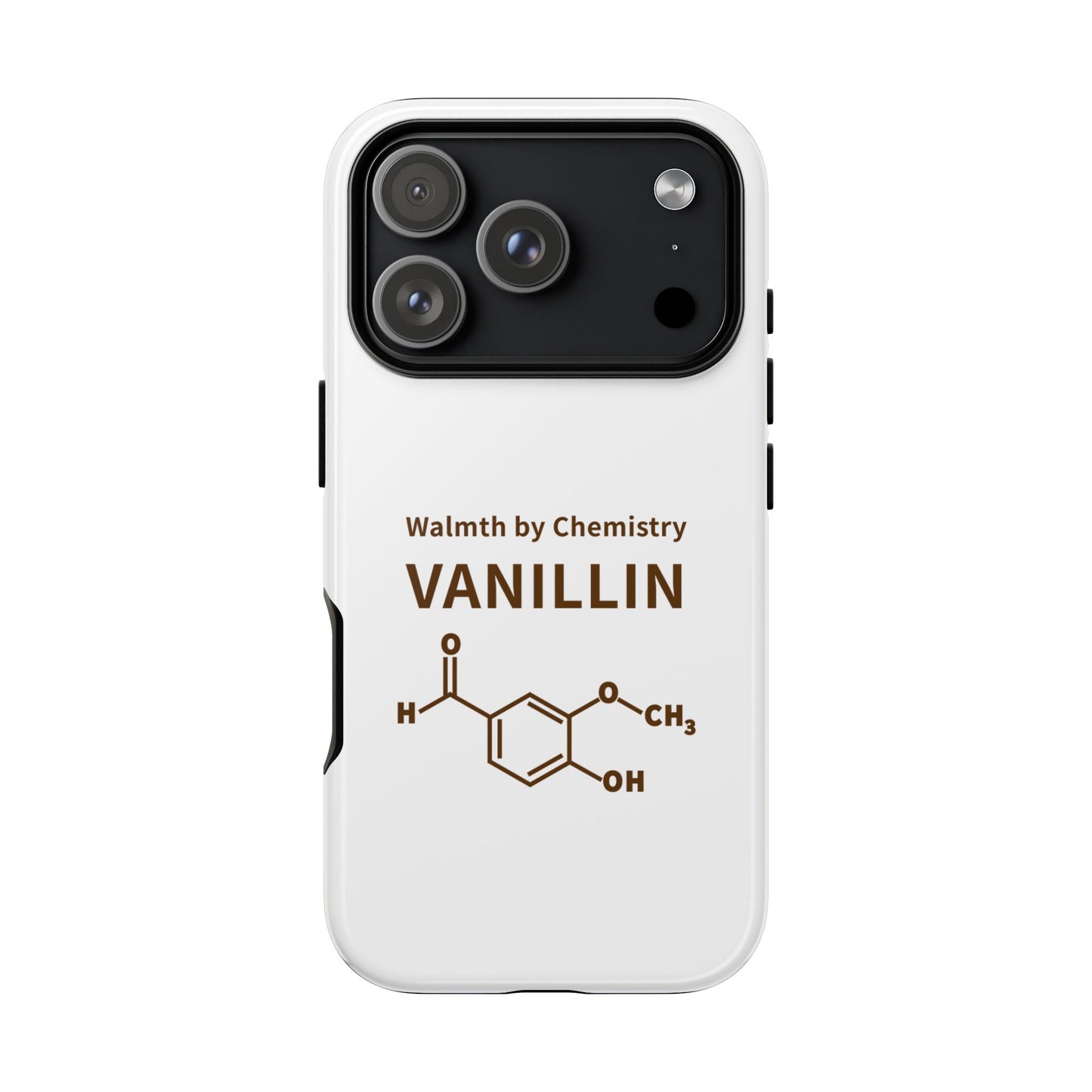 Vanillin Chemistry iPhone Case — 'Warmth by Chemistry' Molecule Design