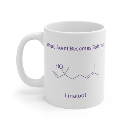 Linalool Molecule Coffee Mug - Where Scent Becomes Softness