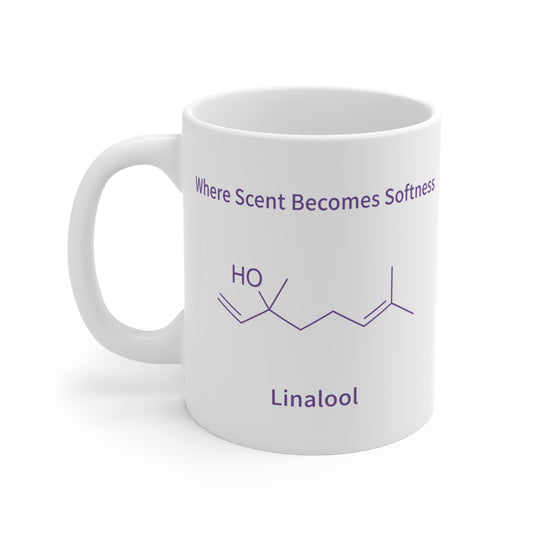Linalool Molecule Coffee Mug - Where Scent Becomes Softness