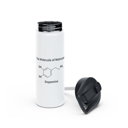 Dopamine Molecule Stainless Steel Water Bottle - The Molecule of Motivation