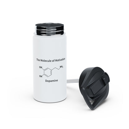 Dopamine Molecule Stainless Steel Water Bottle - The Molecule of Motivation