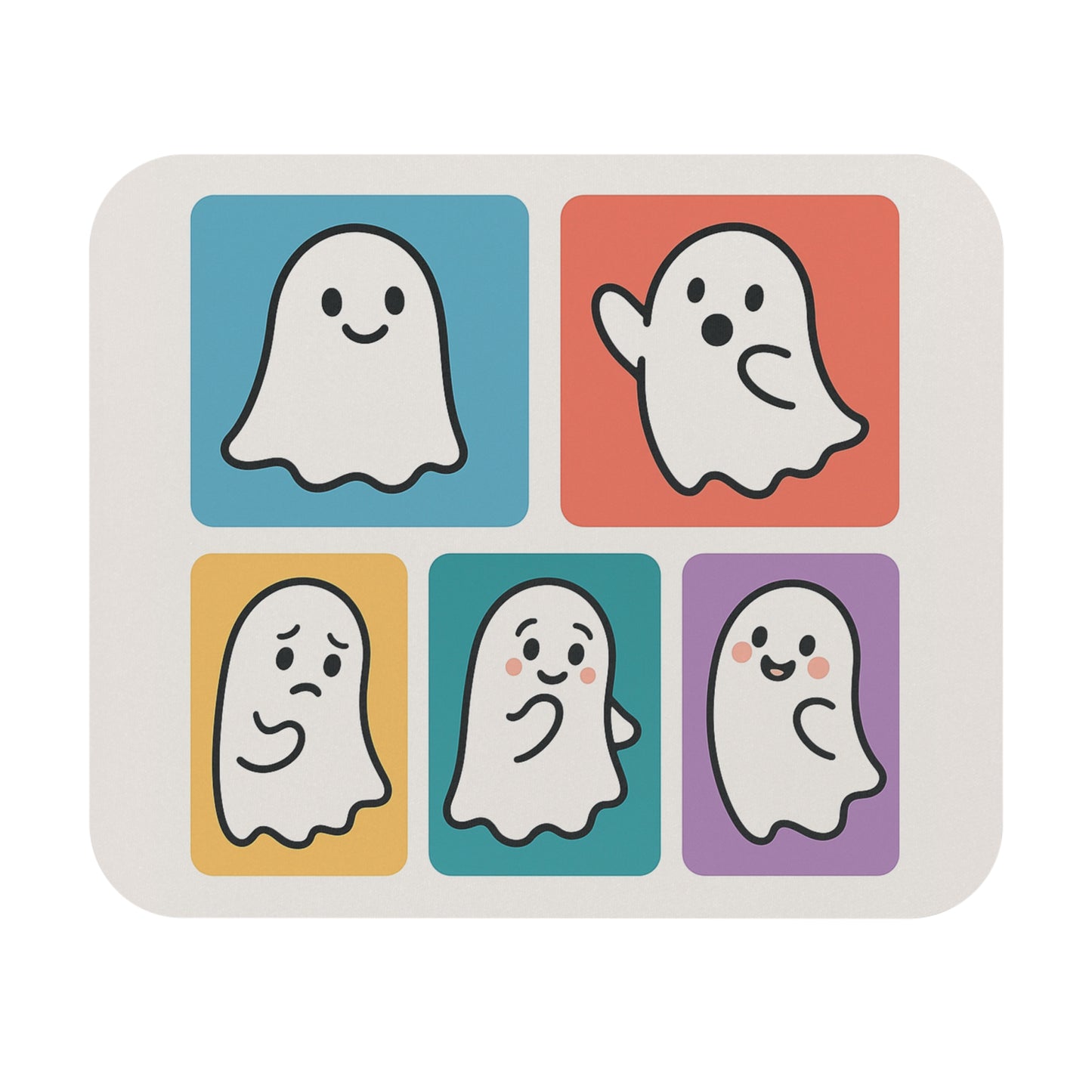 Cute Ghost Mouse Pad (Rectangle)