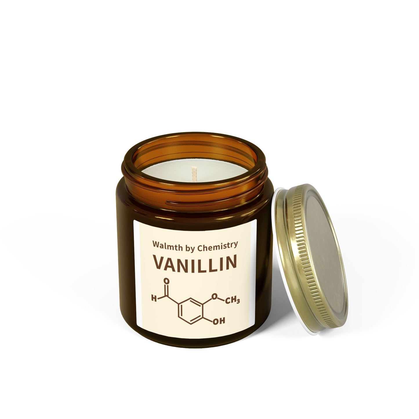 Vanillin Scented Candle (Coconut Apricot Wax) - 4oz & 9oz Aromatherapy Jar