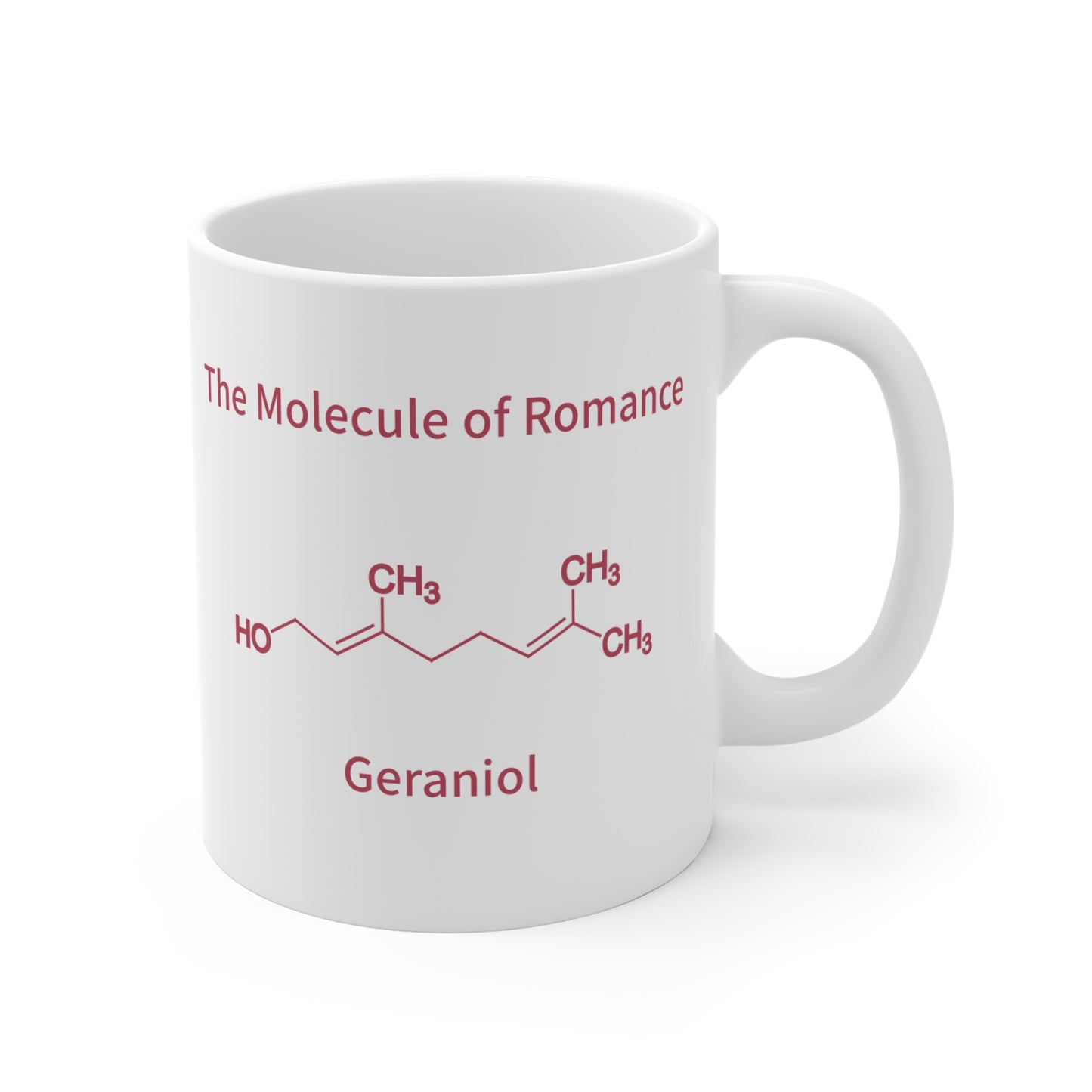 Geraniol Chemistry Mug - "Where Scent Becomes Emotion" 11oz Ceramic Coffee Cup
