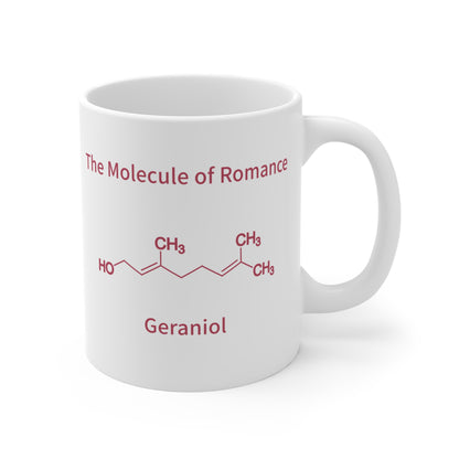 Geraniol Chemistry Mug - "Where Scent Becomes Emotion" 11oz Ceramic Coffee Cup