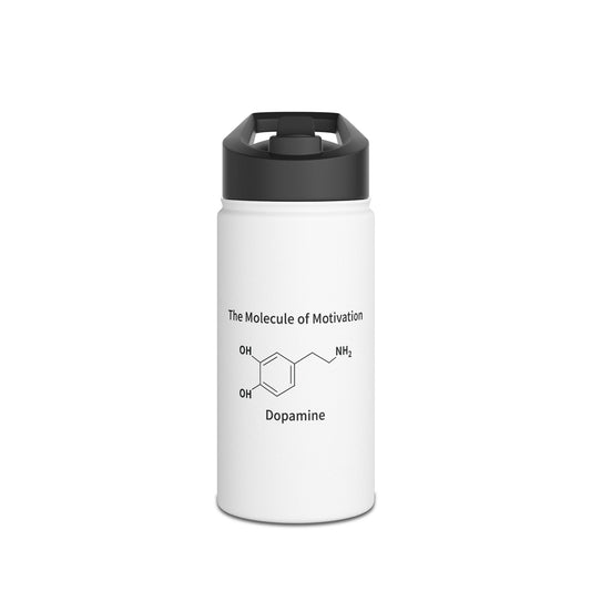 Dopamine Molecule Stainless Steel Water Bottle - The Molecule of Motivation