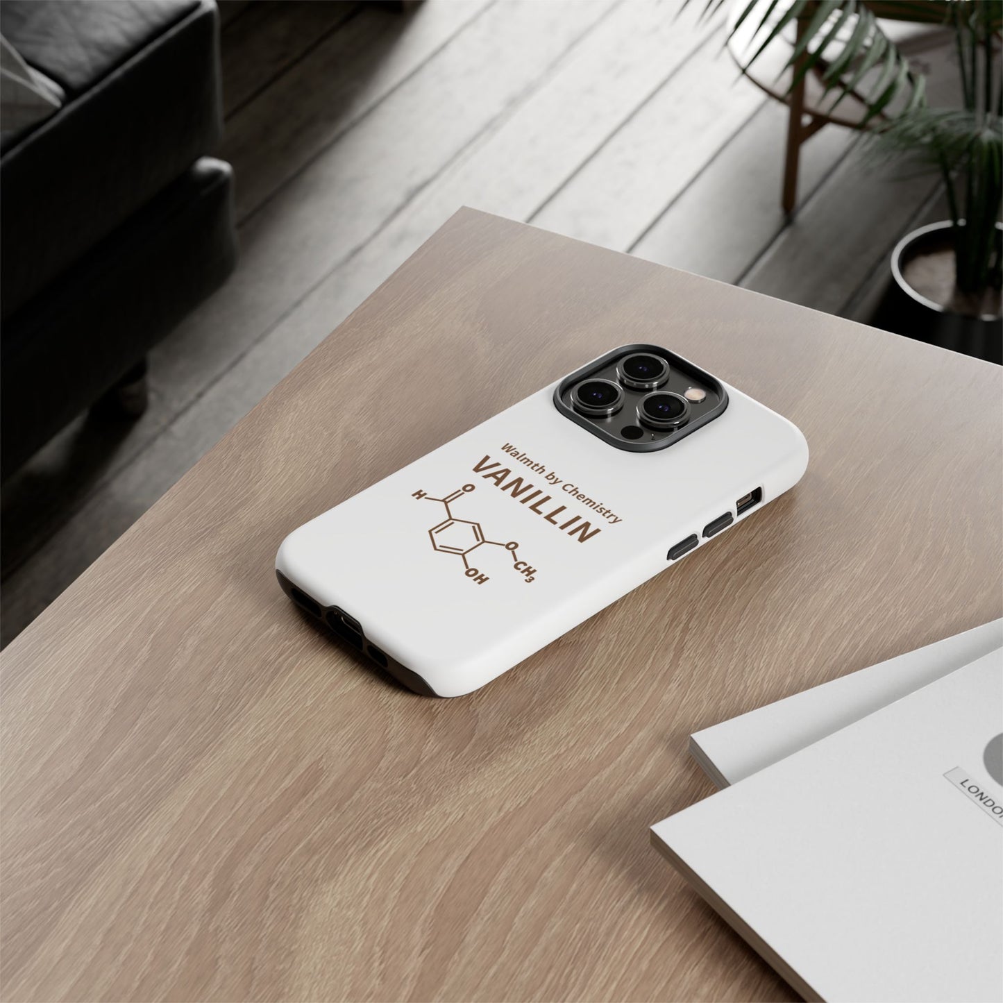 Vanillin Chemistry iPhone Case — 'Warmth by Chemistry' Molecule Design