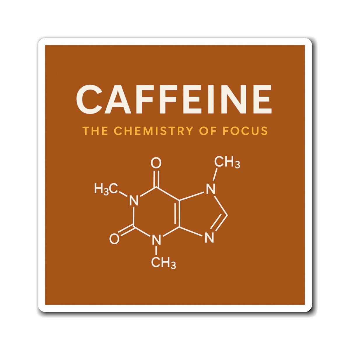 Caffeine Chemistry Magnet | Fun Kitchen Décor, Coffee Lover Gift, Science Enthusiast Design, Office Magnet, Unique Fridge Magnet