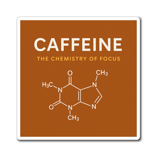 Caffeine Chemistry Magnet | Fun Kitchen Décor, Coffee Lover Gift, Science Enthusiast Design, Office Magnet, Unique Fridge Magnet