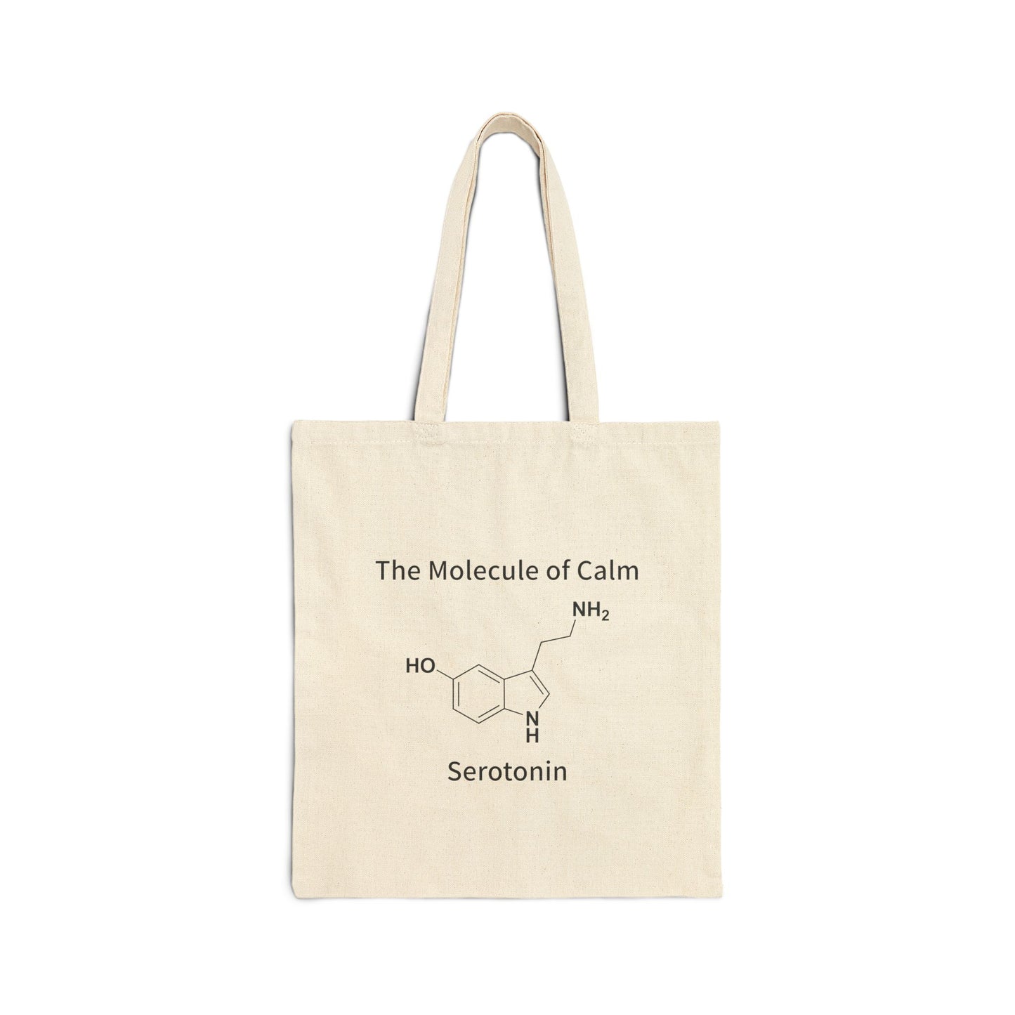 Serotonin Molecule Canvas Tote Bag — The Molecule of Calm Eco Shopping Bag