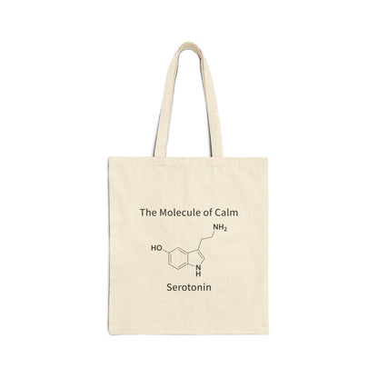 Serotonin Molecule Canvas Tote Bag — The Molecule of Calm Eco Shopping Bag
