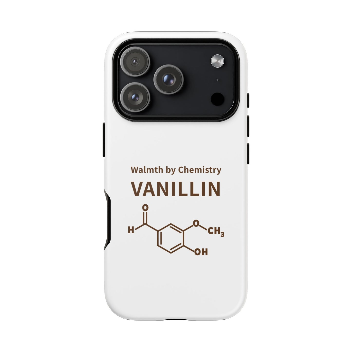 Vanillin Chemistry iPhone Case — 'Warmth by Chemistry' Molecule Design
