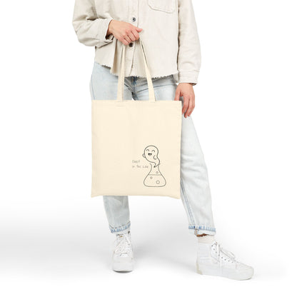 Ghost in The Lab Cotton Canvas Tote Bag, Eco-Friendly