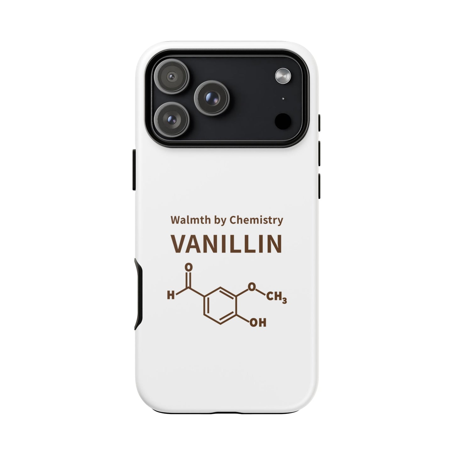 Vanillin Chemistry iPhone Case — 'Warmth by Chemistry' Molecule Design