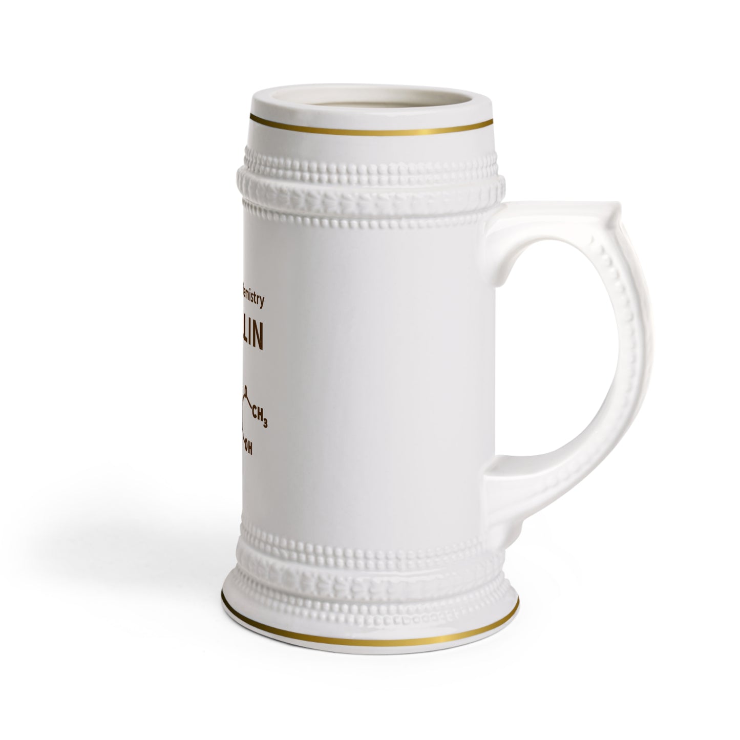 Vanillin Chemistry Stein Mug — 'Warmth by Chemistry' Molecule Stein