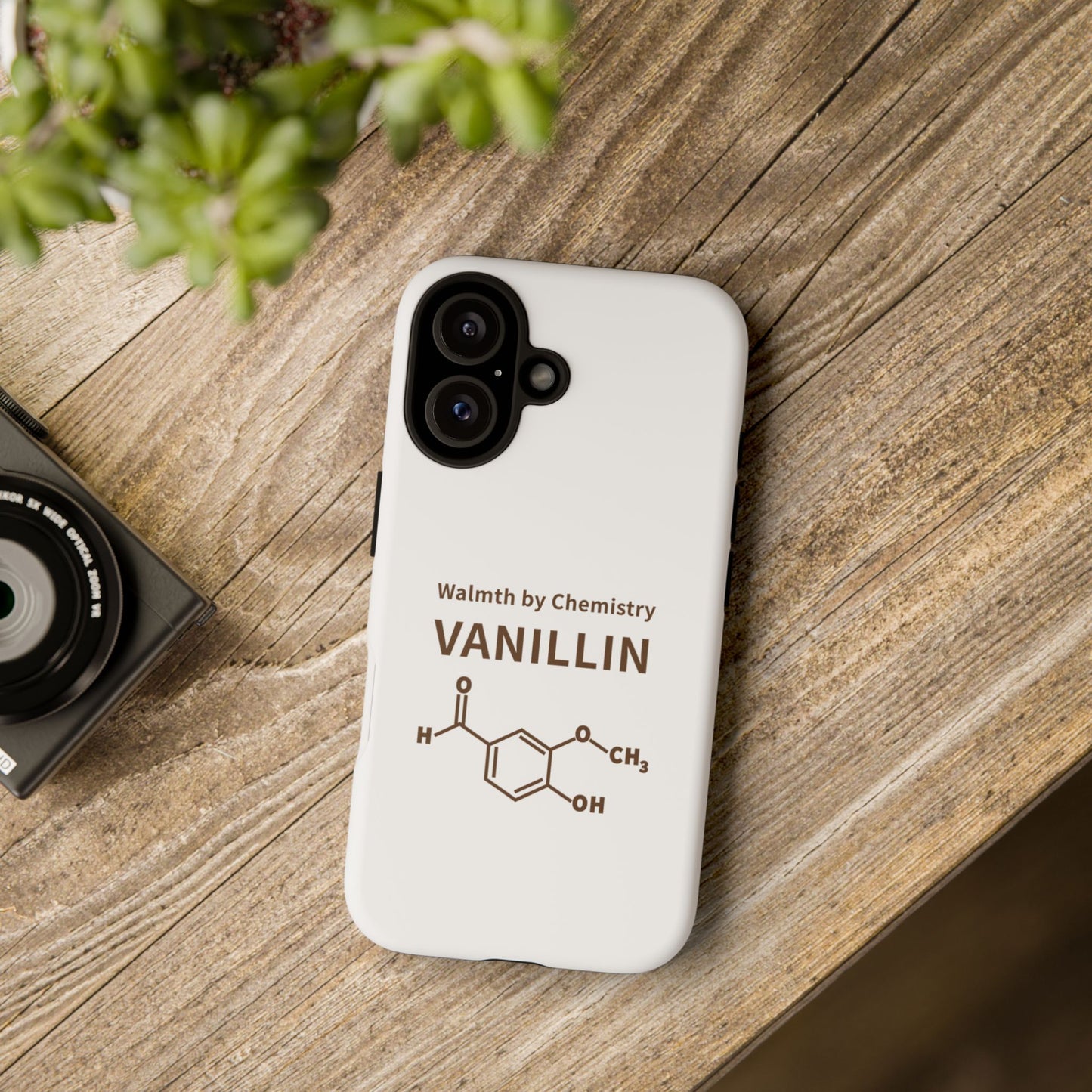 Vanillin Chemistry iPhone Case — 'Warmth by Chemistry' Molecule Design