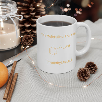 Phenethyl Alcohol Chemistry Mug - "Where Scent Becomes Light" 11oz