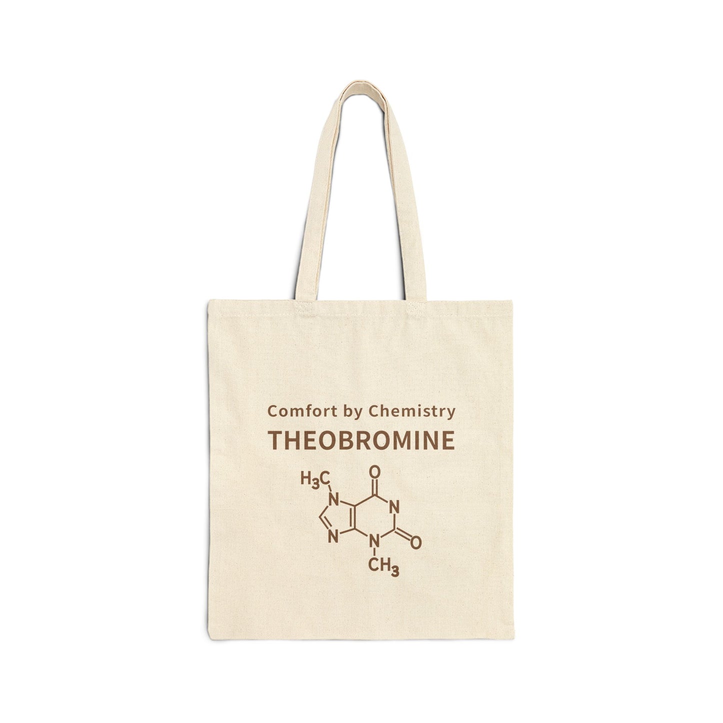 Theobromine Chemistry Tote Bag — "Comfort by Chemistry" Canvas Shopper for Chocolate Lovers & Science Fans