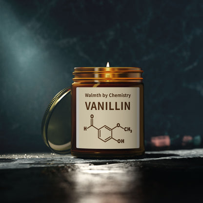 Vanillin Scented Candle (Coconut Apricot Wax) - 4oz & 9oz Aromatherapy Jar