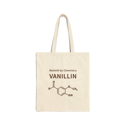 Vanillin Chemistry Tote Bag — ‘Vanillin’ Molecular Structure Canvas Tote