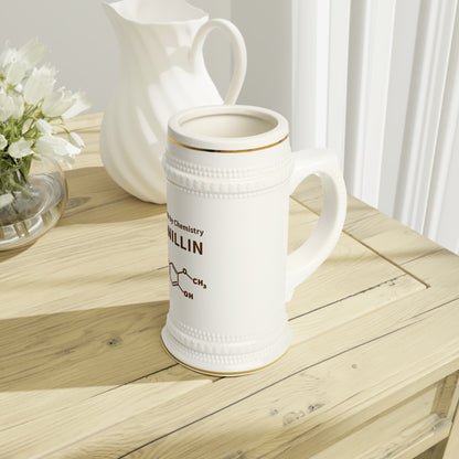 Vanillin Chemistry Stein Mug — 'Warmth by Chemistry' Molecule Stein