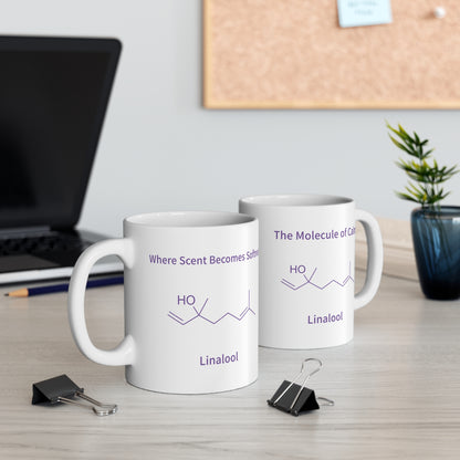 Linalool Molecule Coffee Mug - Where Scent Becomes Softness