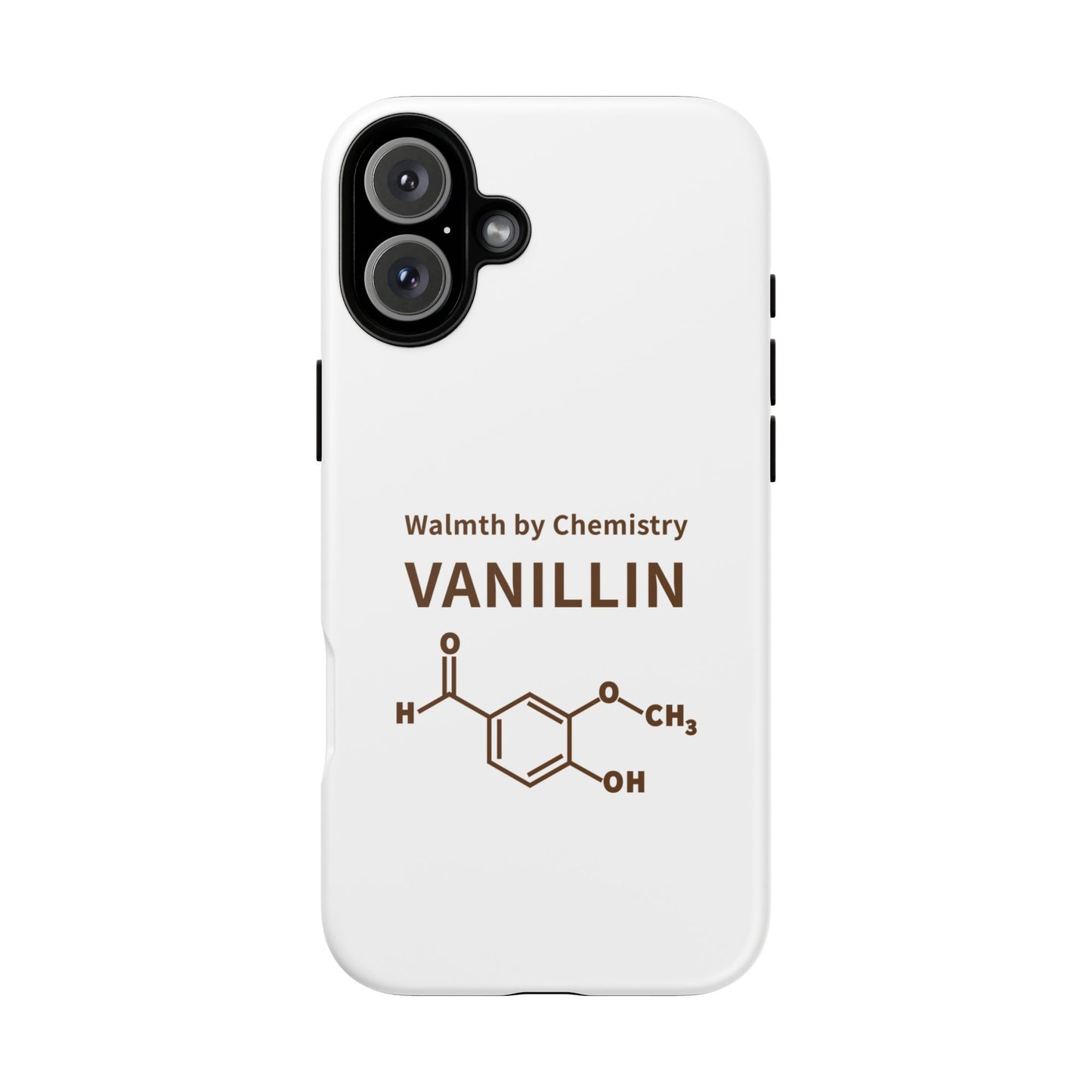 Vanillin Chemistry iPhone Case — 'Warmth by Chemistry' Molecule Design