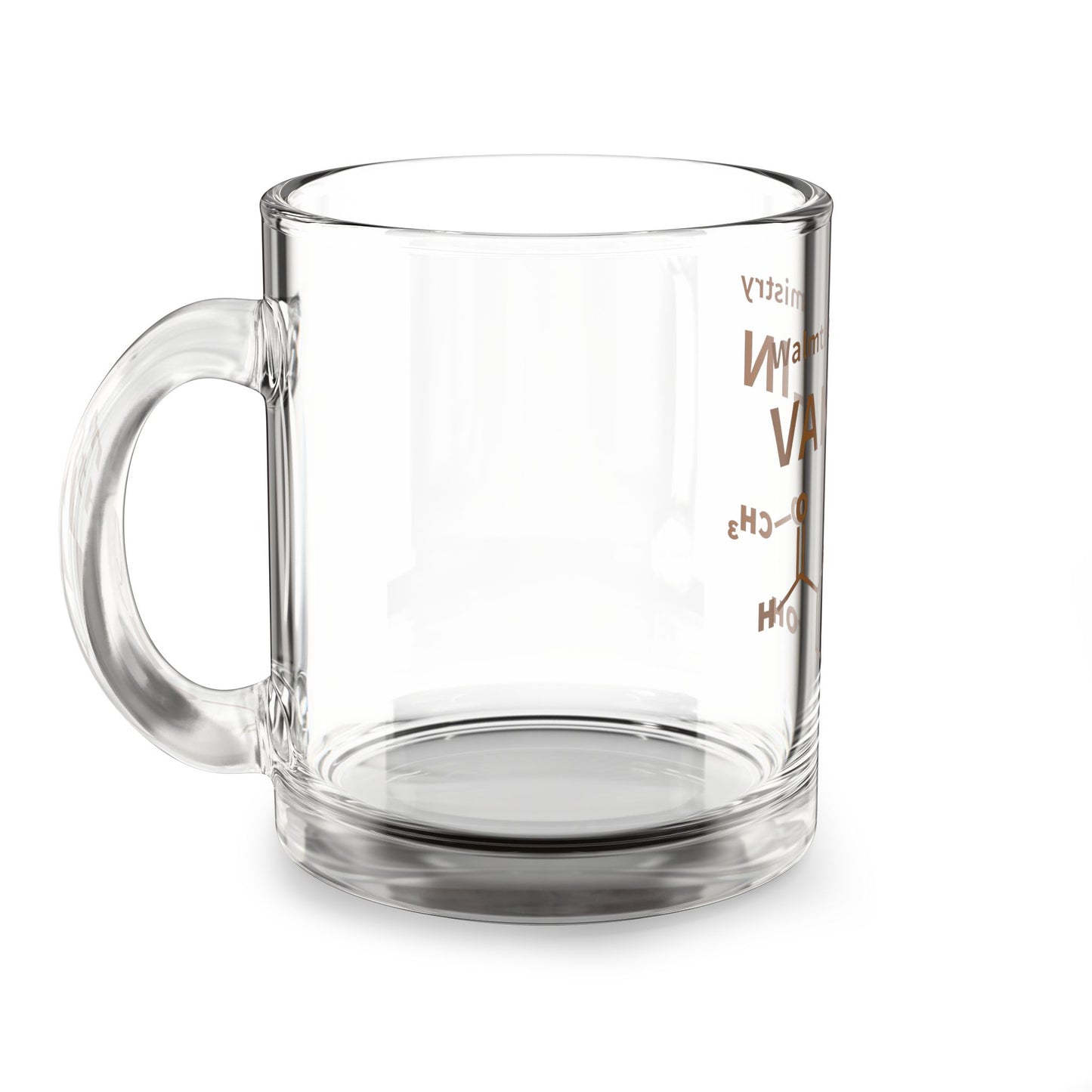 Vanillin Molecule Glass Mug — Warmth by Chemistry Coffee Cup