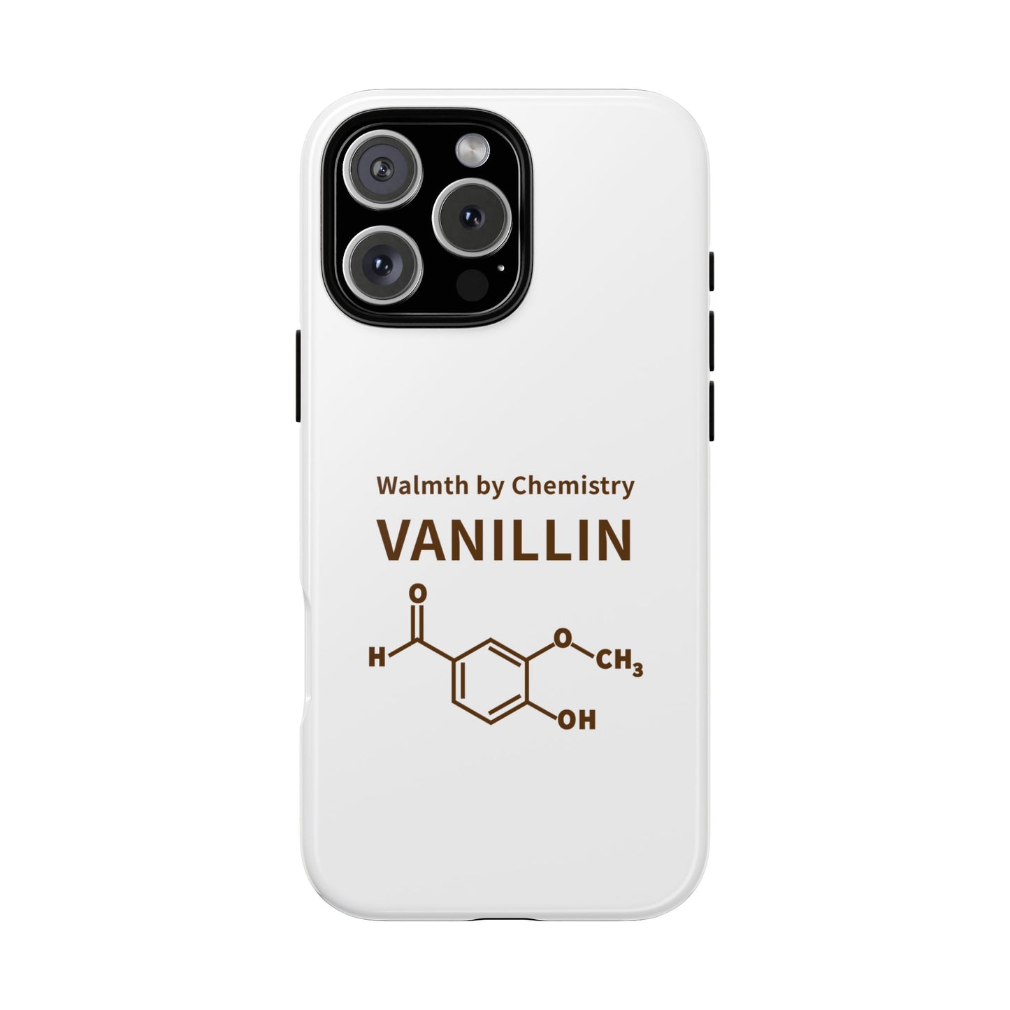Vanillin Chemistry iPhone Case — 'Warmth by Chemistry' Molecule Design