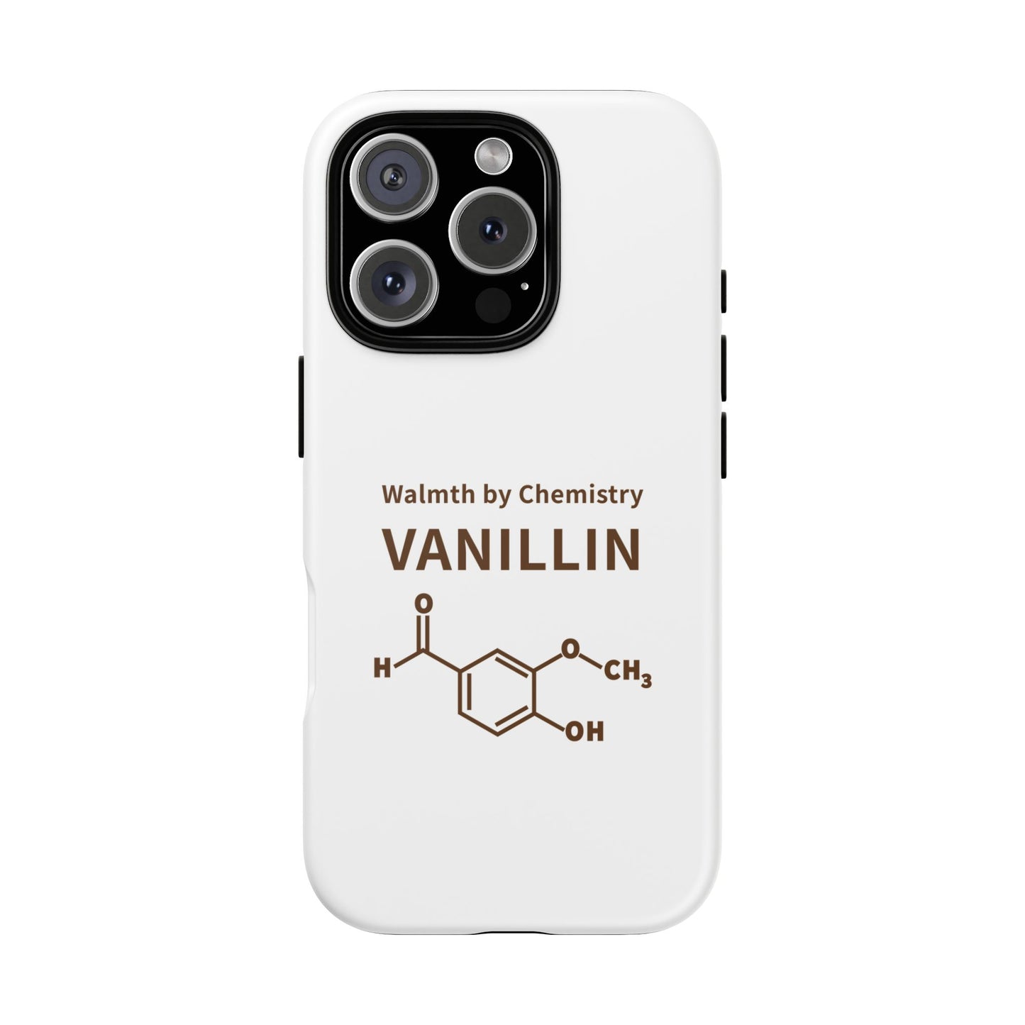 Vanillin Chemistry iPhone Case — 'Warmth by Chemistry' Molecule Design