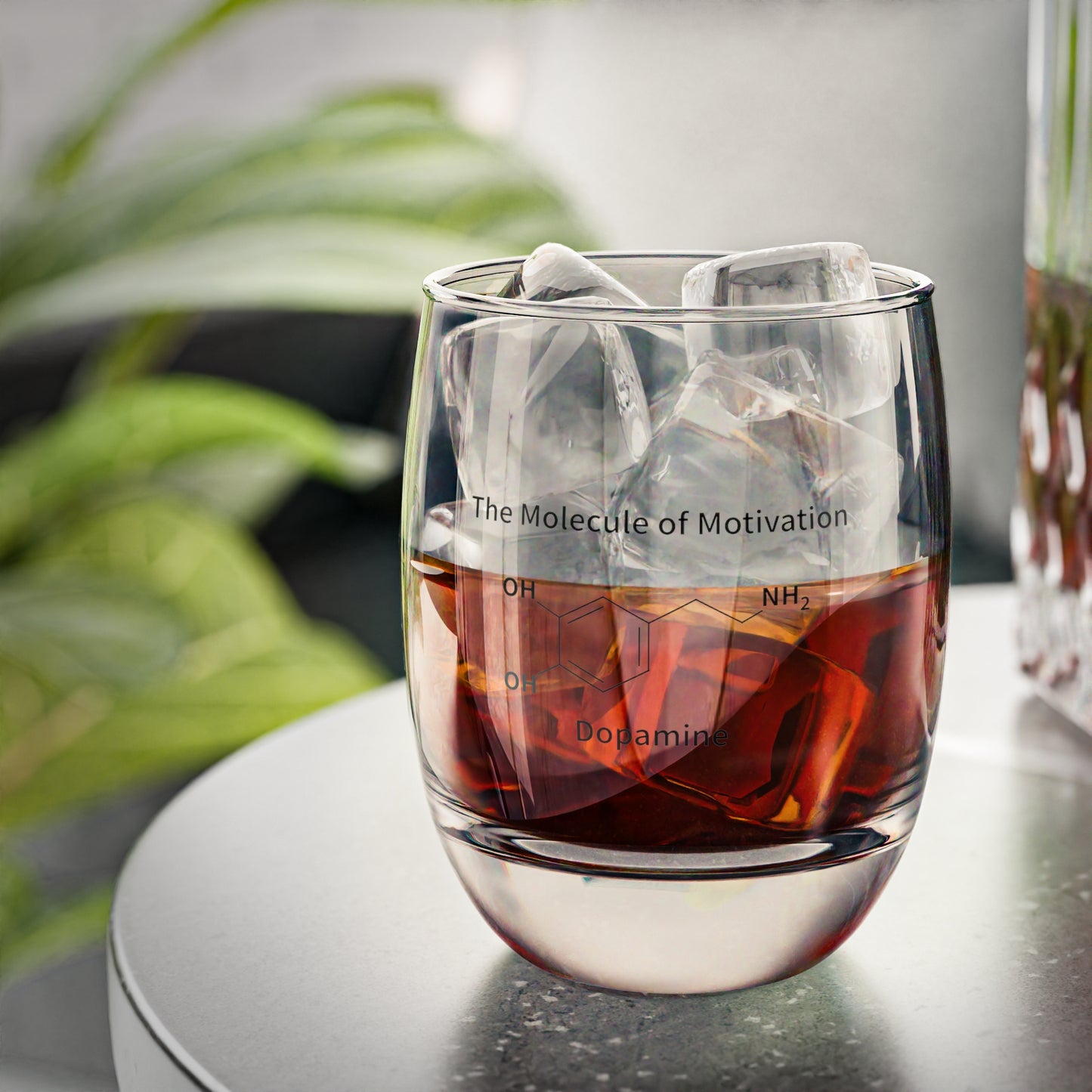 Dopamine Whiskey Glass — "The Molecule of Motivation" Science Bar Glass
