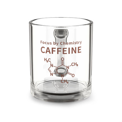 Caffeine Molecule Glass Mug - Focus by Chemistry