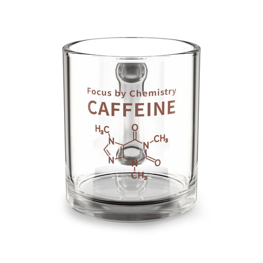 Caffeine Molecule Glass Mug - Focus by Chemistry
