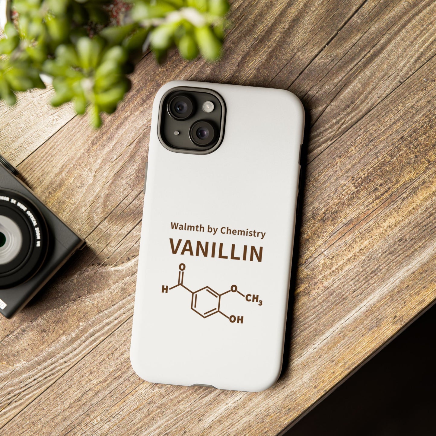 Vanillin Chemistry iPhone Case — 'Warmth by Chemistry' Molecule Design