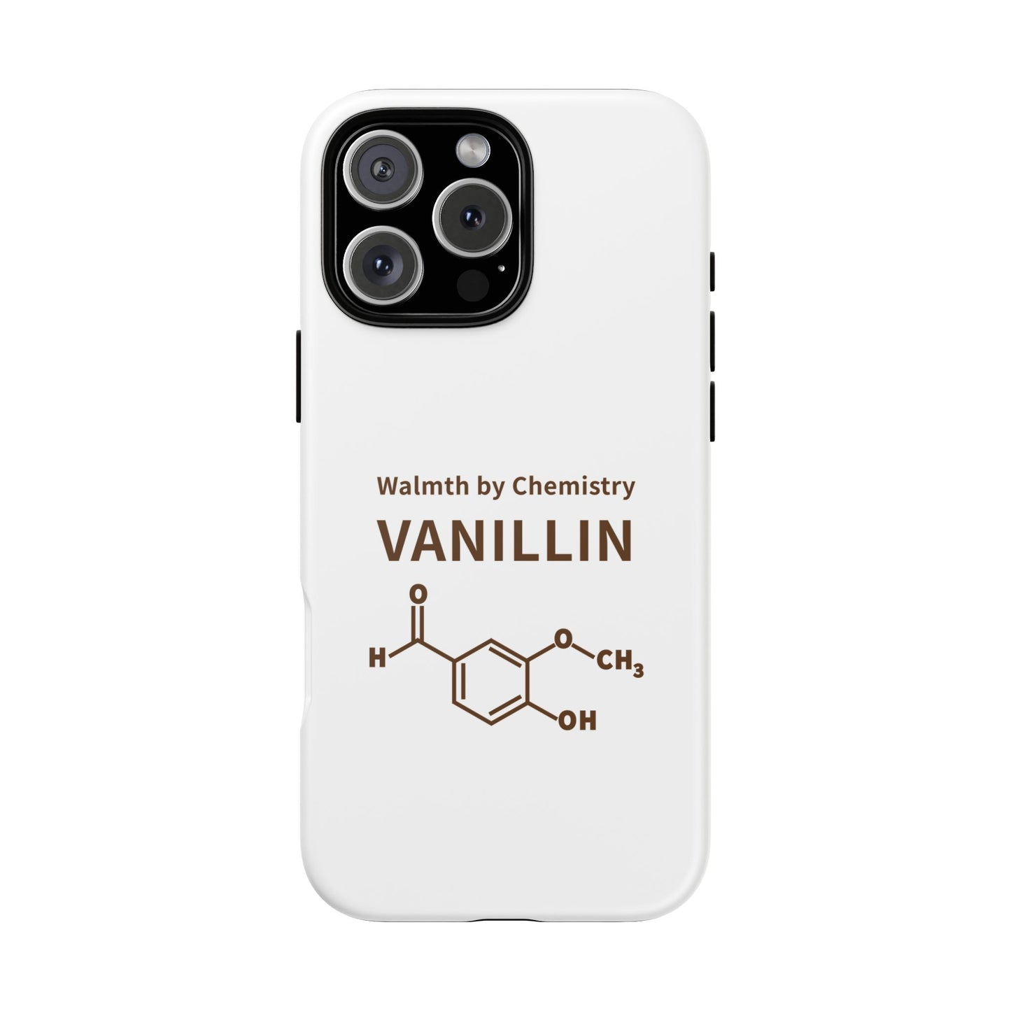 Vanillin Chemistry iPhone Case — 'Warmth by Chemistry' Molecule Design