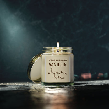 Vanillin Scented Candle (Coconut Apricot Wax) - 4oz & 9oz Aromatherapy Jar