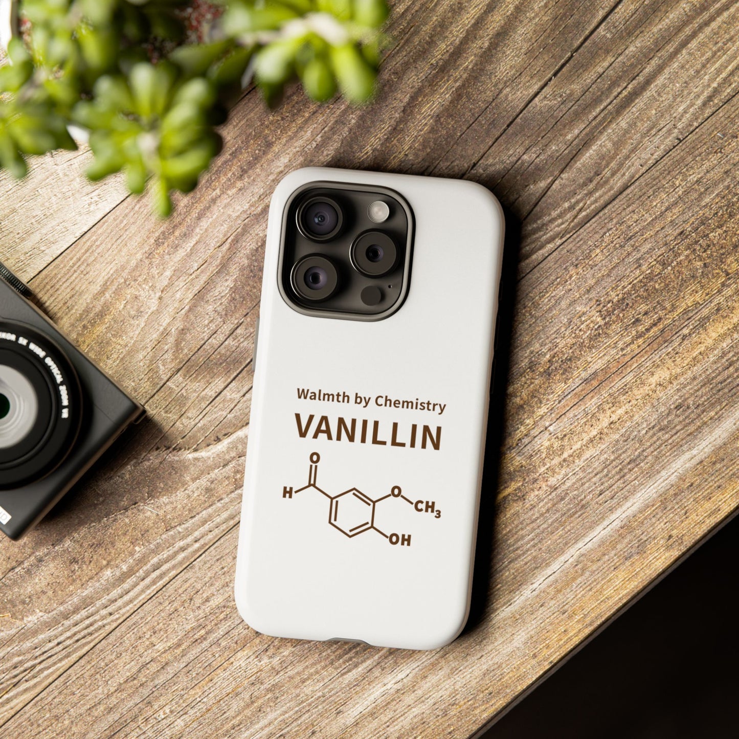 Vanillin Chemistry iPhone Case — 'Warmth by Chemistry' Molecule Design