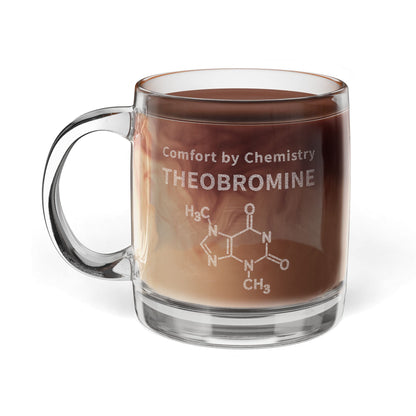 Engraved Glass Coffee Mug 12.25oz — Theobromine Chemistry Design