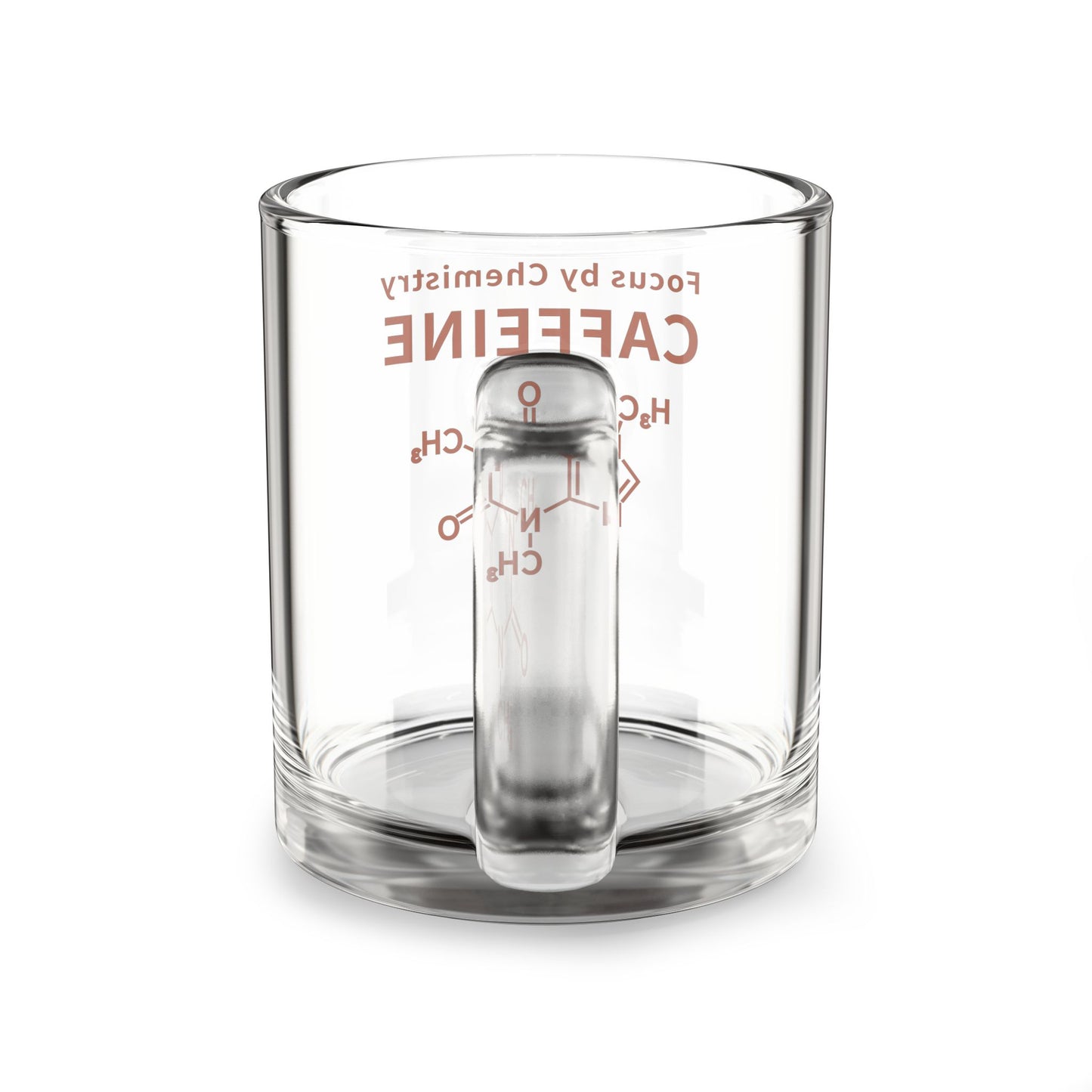 Caffeine Molecule Glass Mug - Focus by Chemistry