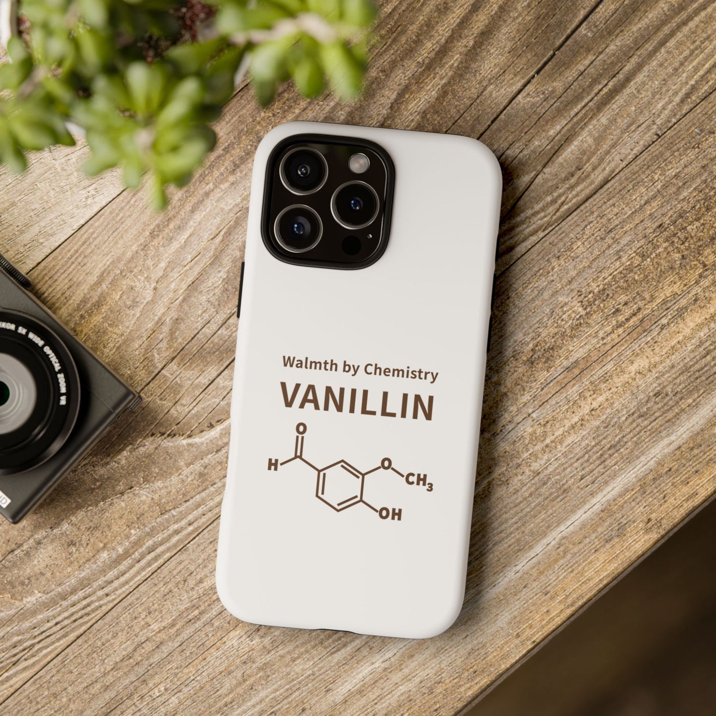 Vanillin Chemistry iPhone Case — 'Warmth by Chemistry' Molecule Design