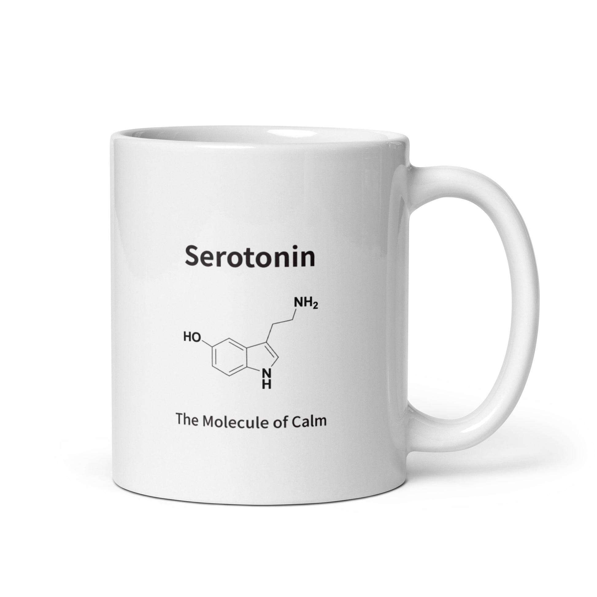 Serotonin-molecule-calm-glossy-mug-white-11-oz
