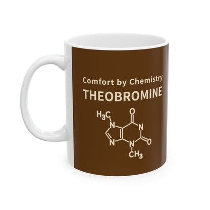 comfort chemistry-Theobromine Molecule Ceramic mug-Brown